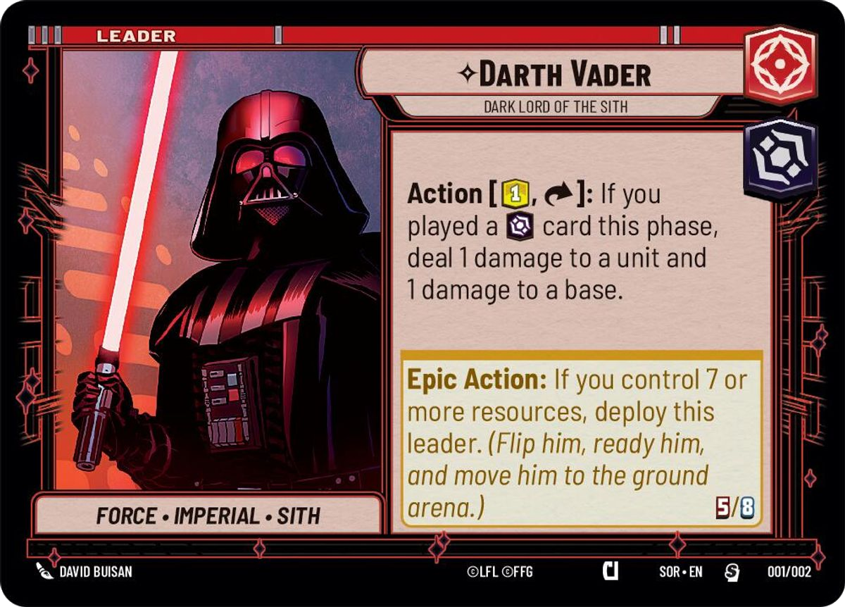 Darth Vader, Dark Lord of the Sith · SOR Prerelease Promos (SOR - SORPR